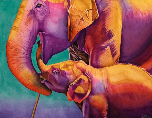 A4 Exotic Elephant Print - Diana Wilson Arcana