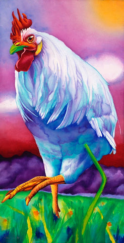 Chicken Friend: Signed Print from original watercolor chicken painting.