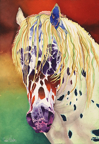 Pokey: Signed Print from original watercolor horse painting.