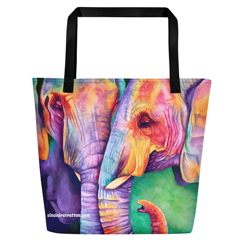 Elephants "All Ears" Beach Tote Bag